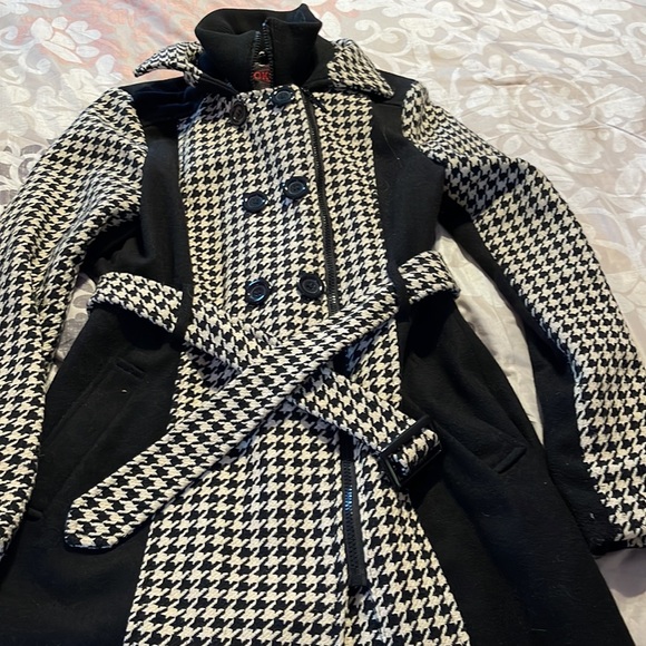 Beautiful woman’s houndstooth black and white coat. Size L. - Picture 5 of 12